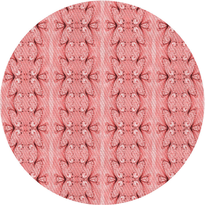 Square Patterned Pastel Pink Rug, pat2894rd