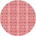 Square Patterned Pastel Pink Rug, pat2894rd