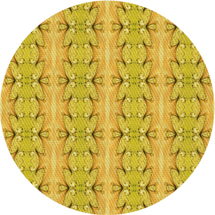 Square Patterned Yellow Rug, pat2894yw