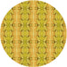 Square Patterned Yellow Rug, pat2894yw