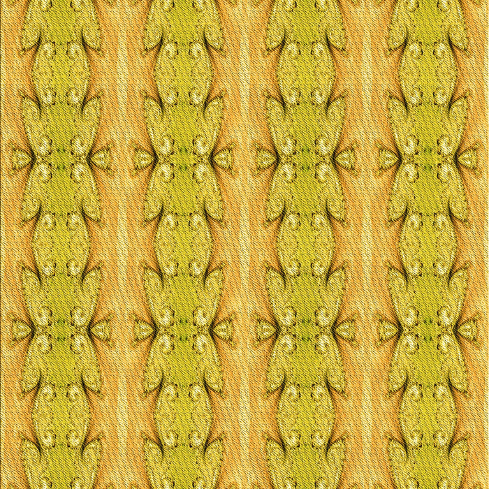 Machine Washable Transitional Yellow Rug, wshpat2894yw