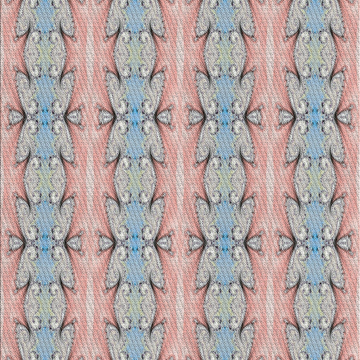 Patterned Gray Novelty Rug, pat2894