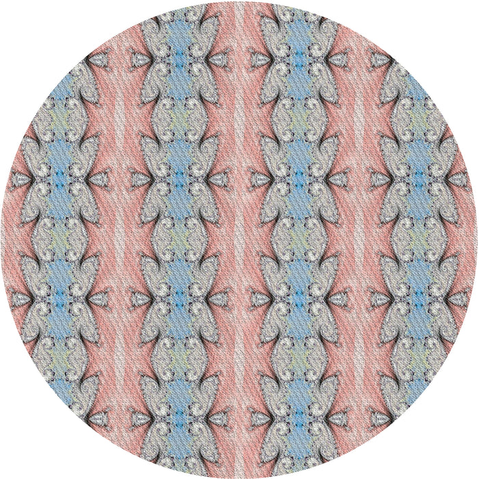 Sideview of Patterned Gray Novelty Rug, pat2894