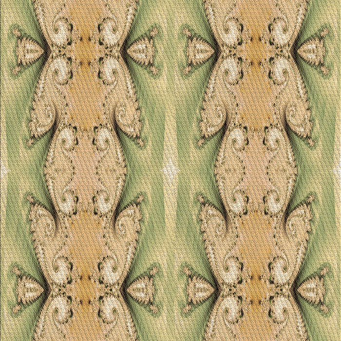 Patterned Dark Golden Brown Rug, pat2895brn