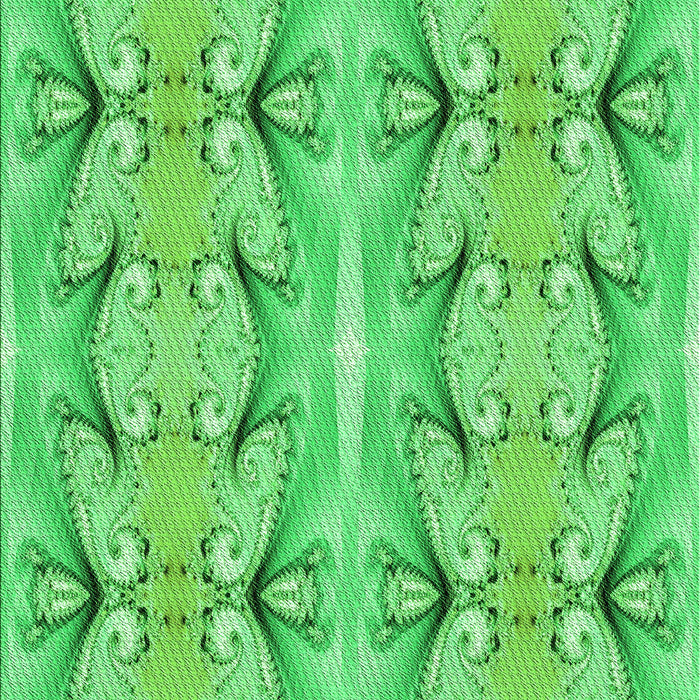 Machine Washable Transitional Neon Green Rug, wshpat2895grn