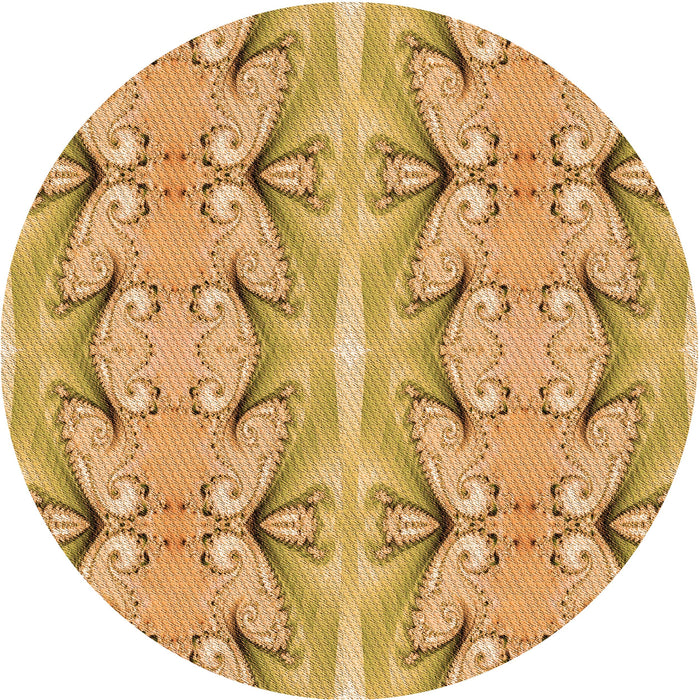 Square Patterned Orange Rug, pat2895org