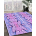 Machine Washable Transitional Mauve Purple Rug in a Family Room, wshpat2895pur