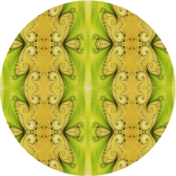 Square Machine Washable Transitional Dark Golden Brown Rug in a Living Room, wshpat2895yw