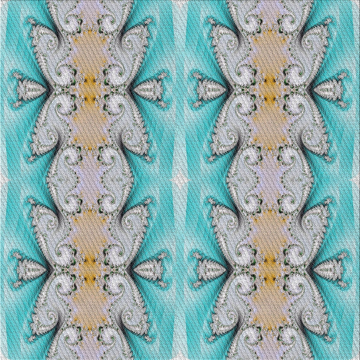 Sideview of Machine Washable Transitional Grayish Turquoise Green Rug, wshpat2895