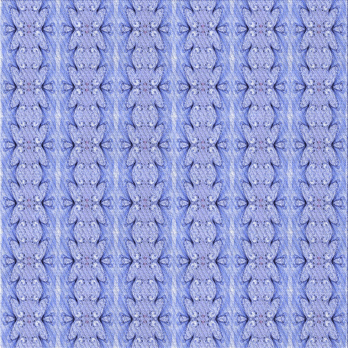 Round Machine Washable Transitional Jeans Blue Rug, wshpat2896blu