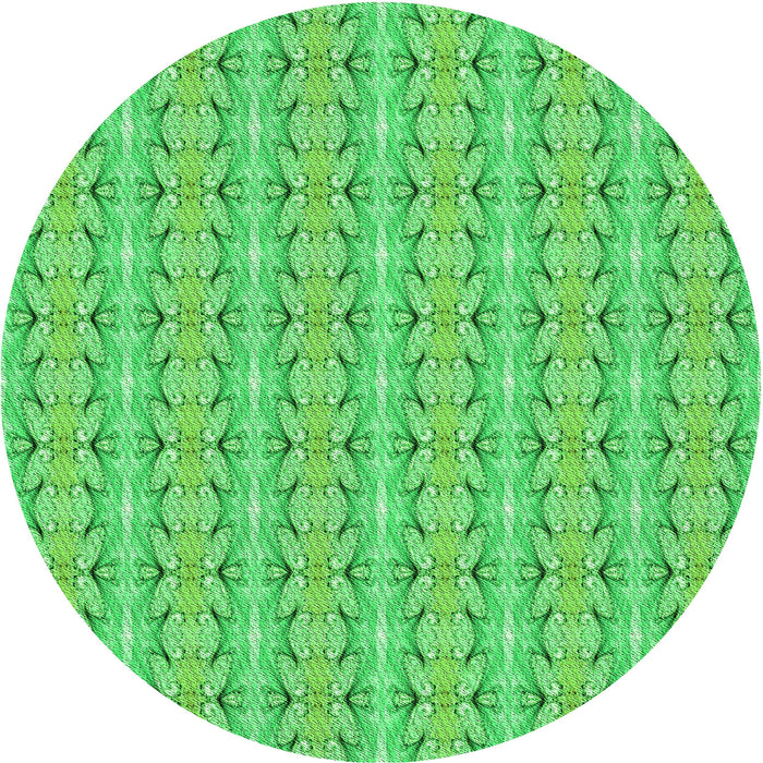 Square Machine Washable Transitional Neon Green Rug in a Living Room, wshpat2896grn