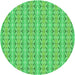 Square Machine Washable Transitional Neon Green Rug in a Living Room, wshpat2896grn