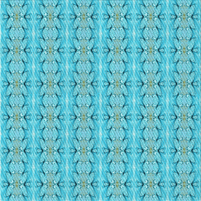 Round Machine Washable Transitional Dark Turquoise Green Rug, wshpat2896lblu