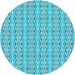 Square Machine Washable Transitional Dark Turquoise Green Rug in a Living Room, wshpat2896lblu