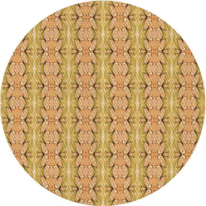 Square Machine Washable Transitional Orange Rug in a Living Room, wshpat2896org