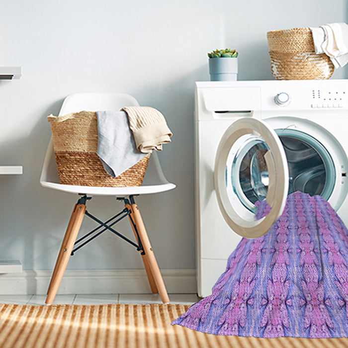 Machine Washable Transitional Mauve Purple Rug in a Washing Machine, wshpat2896pur