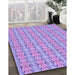 Machine Washable Transitional Mauve Purple Rug in a Family Room, wshpat2896pur