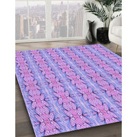 Patterned Mauve Purple Rug, pat2896pur