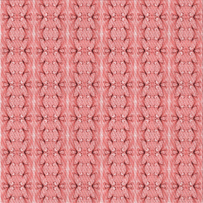 Round Machine Washable Transitional Light Salmon Pink Rug, wshpat2896rd