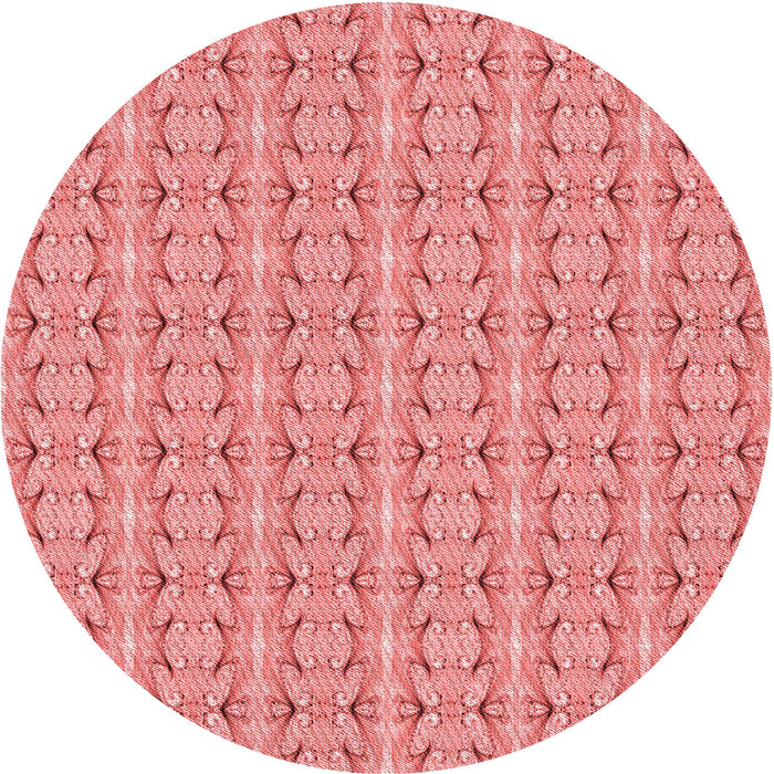 Square Machine Washable Transitional Light Salmon Pink Rug in a Living Room, wshpat2896rd