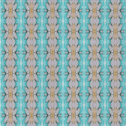 Square Patterned Grayish Turquoise Green Novelty Rug, pat2896