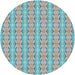 Sideview of Patterned Grayish Turquoise Green Novelty Rug, pat2896