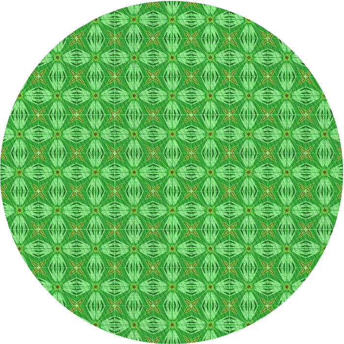 Square Patterned Neon Green Rug, pat2897grn