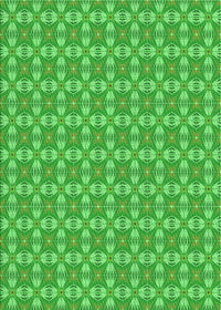 Machine Washable Transitional Neon Green Rug, wshpat2897grn