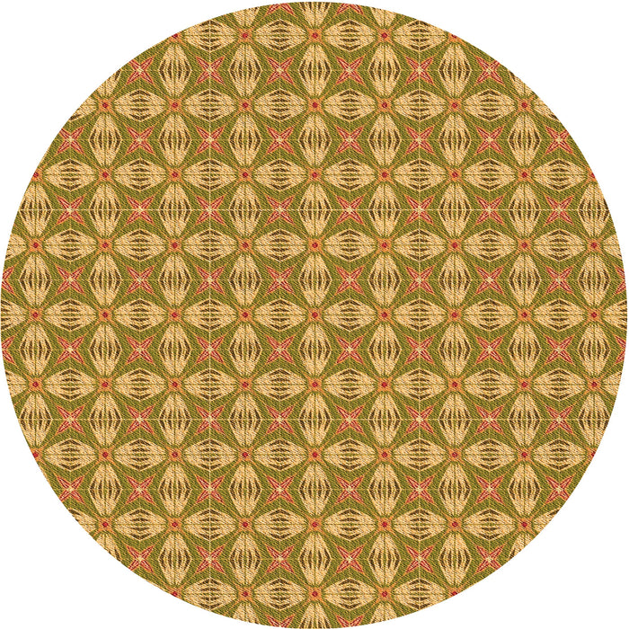 Square Patterned Yellow Rug, pat2897org