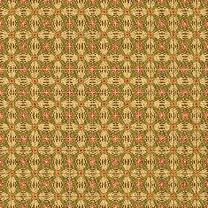 Round Patterned Yellow Rug, pat2897org