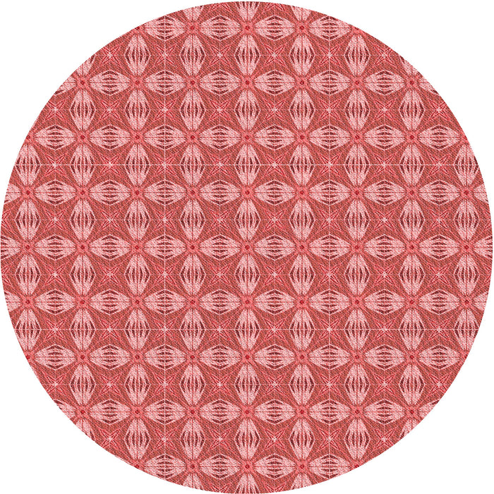 Square Patterned Ruby Red Rug, pat2897rd