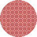 Square Patterned Ruby Red Rug, pat2897rd