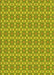 Patterned Dark Yellow Green Rug, pat2897yw