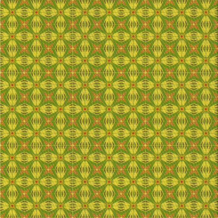 Round Patterned Dark Yellow Green Rug, pat2897yw