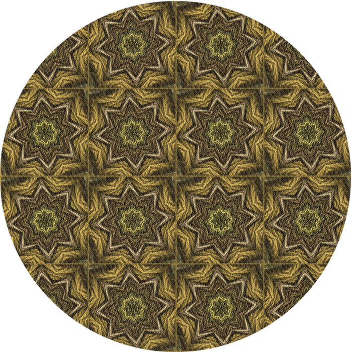 Square Patterned Bakers Brown Rug, pat2898brn