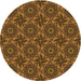 Square Machine Washable Transitional Bakers Brown Rug in a Living Room, wshpat2898org