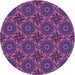 Square Machine Washable Transitional Purple Rug in a Living Room, wshpat2898pur