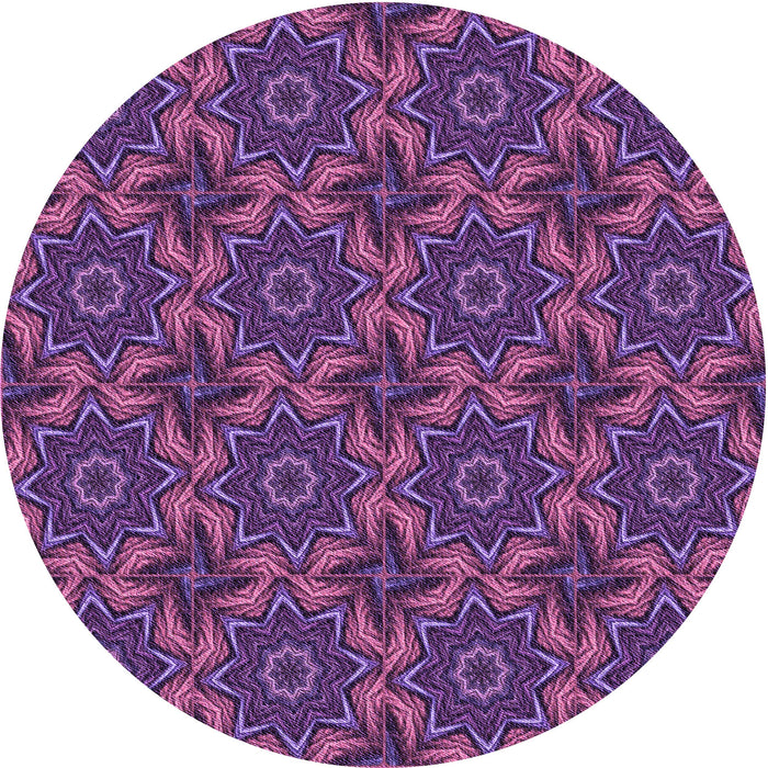 Square Patterned Purple Rug, pat2898pur