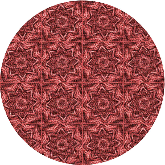 Square Patterned Red Rug, pat2898rd