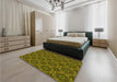 Patterned Milk Chocolate Brown Rug in a Bedroom, pat2898yw