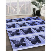 Patterned Blue Rug, pat2899blu