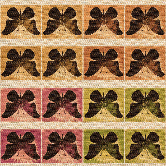 Round Patterned Red Brown Rug, pat2899org