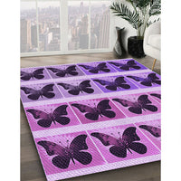 Patterned Violet Purple Rug, pat2899pur