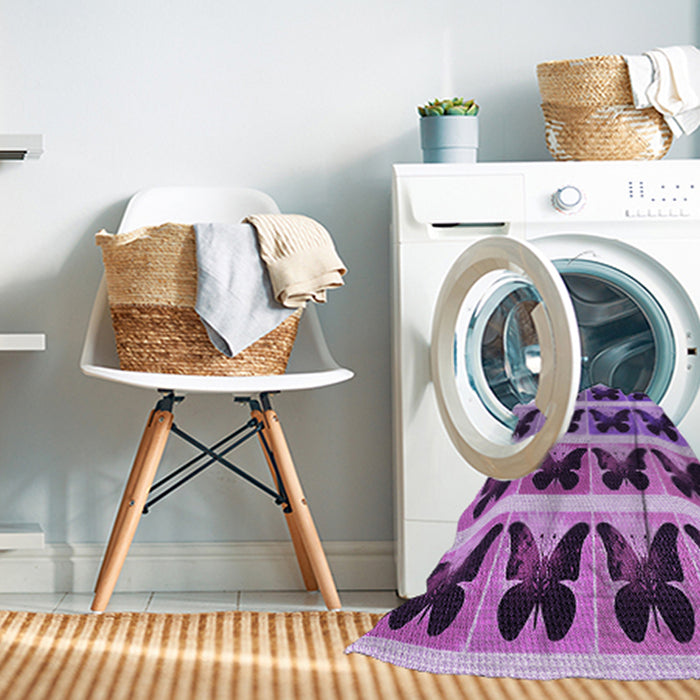 Machine Washable Transitional Violet Purple Rug in a Washing Machine, wshpat2899pur