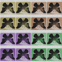 Square Patterned Black Novelty Rug, pat2899