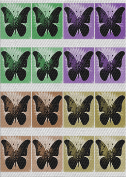 Patterned Black Novelty Rug, pat2899