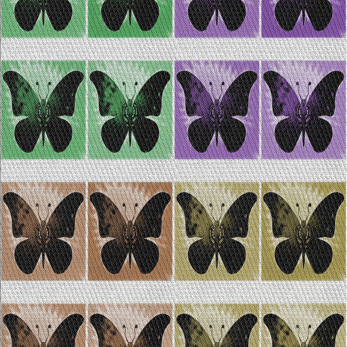 Patterned Black Novelty Rug, pat2899