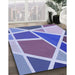 Machine Washable Transitional Amethyst Purple Rug in a Family Room, wshpat29blu