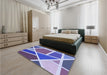 Patterned Amethyst Purple Rug in a Bedroom, pat29blu