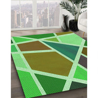 Patterned Green Rug, pat29grn